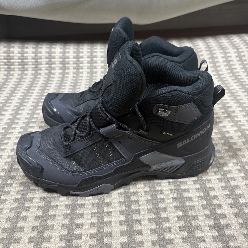 Salomon X Ultra 4 Mid GORE-TEX Mens Hiking Boots Black Magnet 477542 Size 9